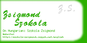 zsigmond szokola business card